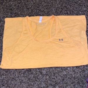 Yellow under armor tank top